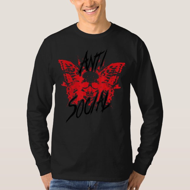 Antisocial Butterfly  For Introvert 2 T-Shirt (Front)