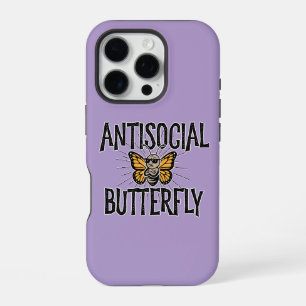 Antisocial Butterfly - funny hermit iPhone 16 Pro Case