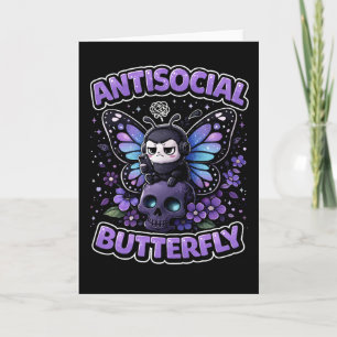 Antisocial Butterfly Holiday Card