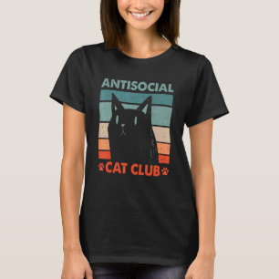 Antisocial Cat Club Introvert Cat Loner Kitten 1 T-Shirt