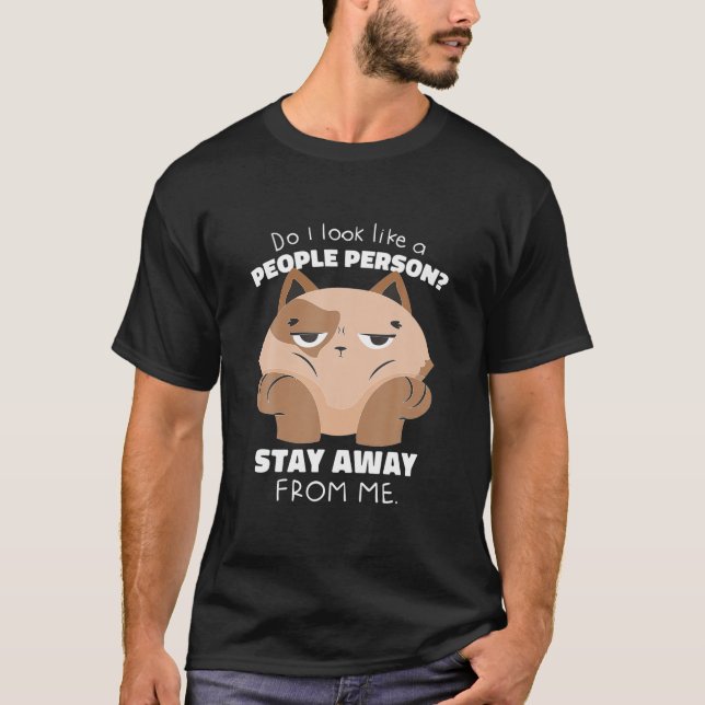 Antisocial Cat Fun For Cat Lovers T-Shirt (Front)