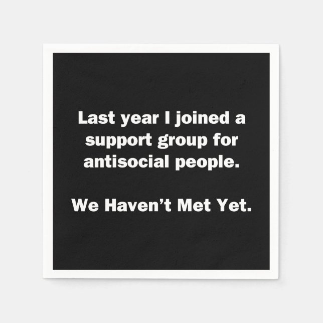 Antisocial Group Napkin (Front)