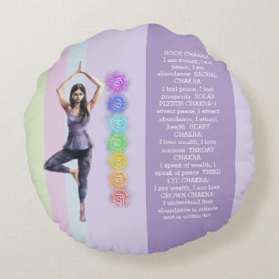 ANTISTRESS CALM CHAKRA VISUALIZATION relax Round Cushion