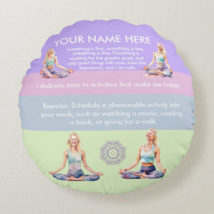 ANTISTRESS CALM YOGA PASTEL ZEN RELAX ROUND CUSHION