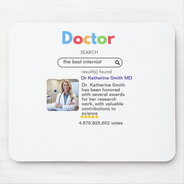 ANTISTRESS PHYSICIAN DOCTOR google INTERNIST Mouse Pad (Front)