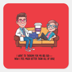 ANTISTRESS psychiatrist THERAPIST MENTAL HEALTH Square Sticker