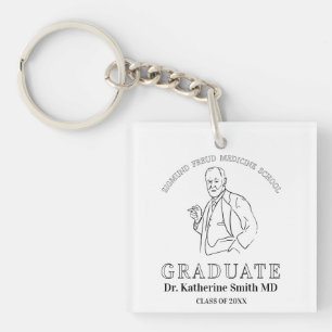 ANTISTRESS PSYCHIATRY Sigmund Freud Medicine Key Ring