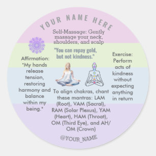 antistress relax calm serenity yoga zen  classic round sticker