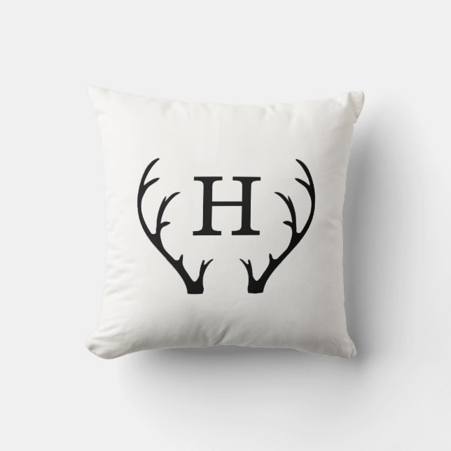 Antler Monogram Cushion (Front)