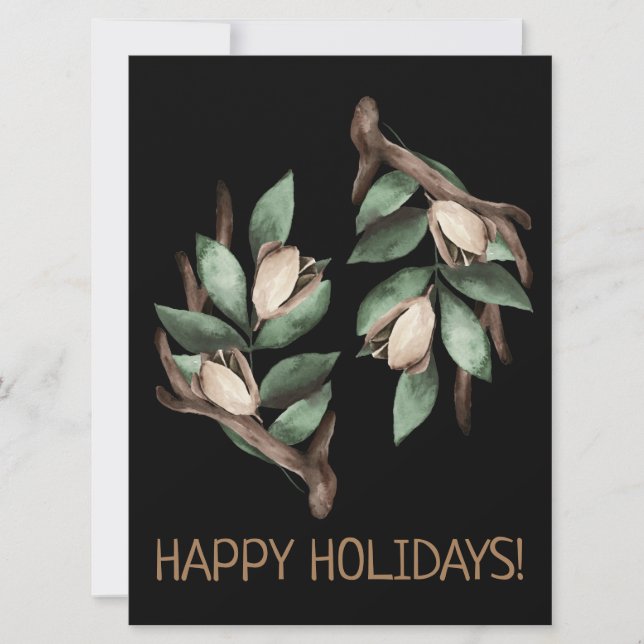 Antler with green branch Postcard (Front)