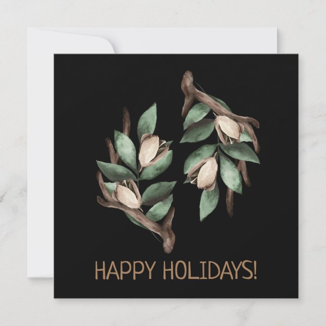 Antler with green branch Postcard (Front)