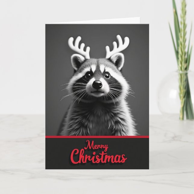 Antlered Creature Christmas Card (Front)