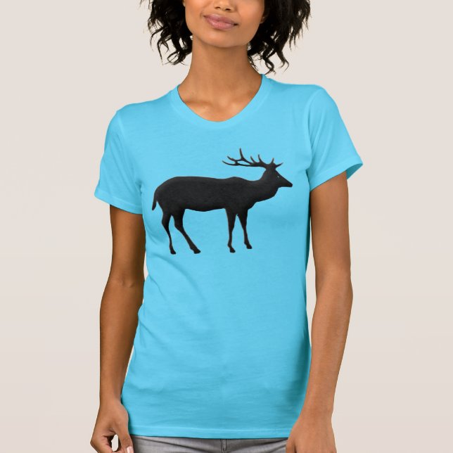 Antlered Deer Stag Wildlife Art T-Shirt (Front)