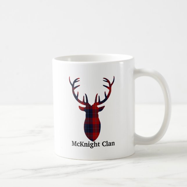 "Antlers" McKnight Clan Tartan Mug (Right)
