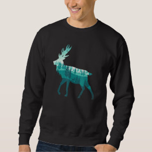 Antlers Outdoor Nature Trees Wildlife Forest Anima Sweatshirt