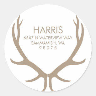 Antlers Return Address Label