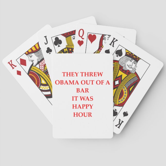 anto obama joke playing cards (Back)