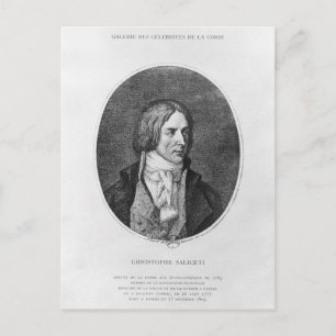 Antoine Christophe Saliceti engraved Postcard