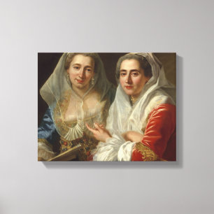 Antoine de Favray - The Mirabita Sisters Canvas Print
