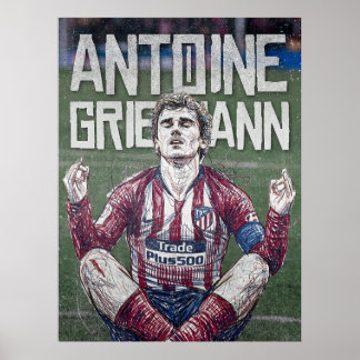 Antoine Griezmann Zen Meditation Illustration Poster
