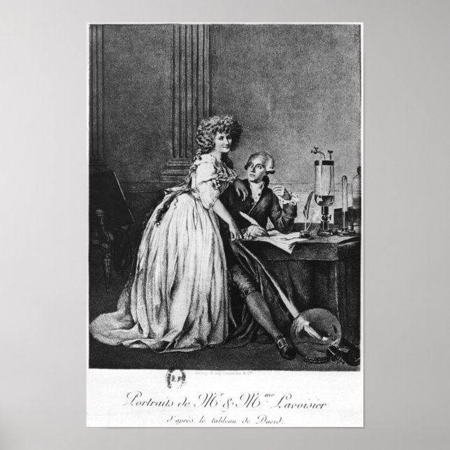 Antoine Laurent Lavoisier  and his wife Poster (Front)