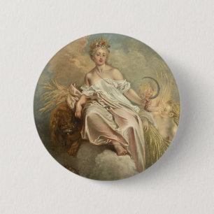 Antoine Watteau Ceres (Summer) c1717-1718 6 Cm Round Badge
