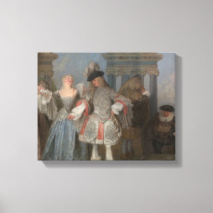 Antoine Watteau - The French Comedians Canvas Print