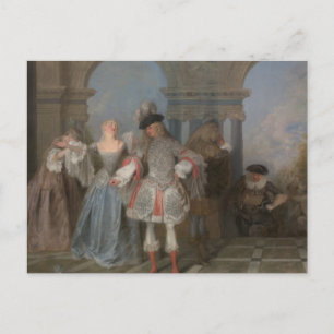 Antoine Watteau - The French Comedians Postcard