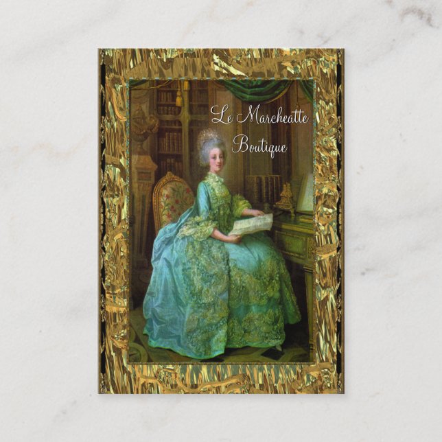 Antoinette Elegance Baroque Professional Business Card (Front)