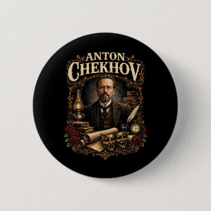 Anton Chekhov 6 Cm Round Badge