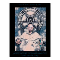 Anton LaVey Poster With Dates and Quote! (Ver 2)
