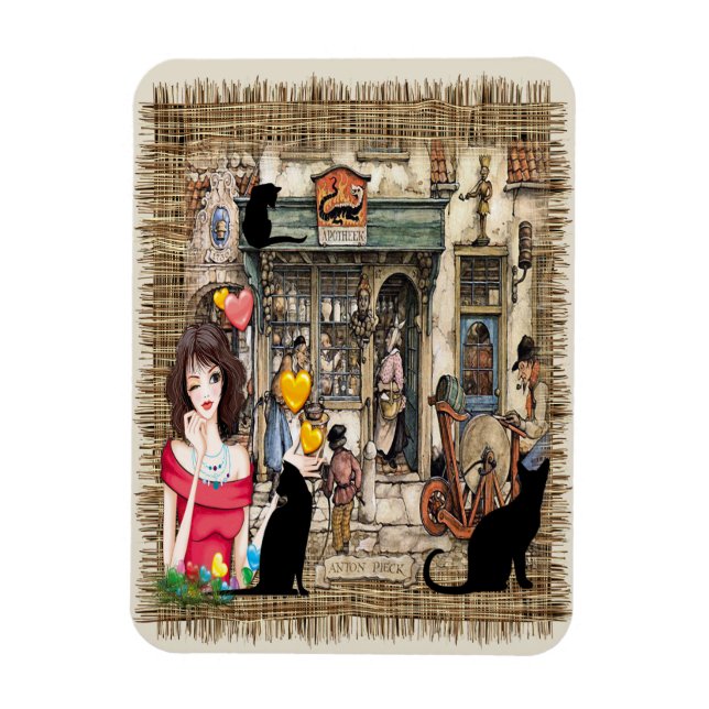 Anton Pieck - Chemist shop Magnet (Vertical)