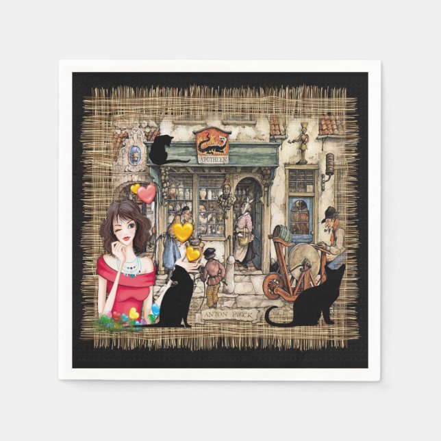 Anton Pieck - Chemist shop Napkin (Front)