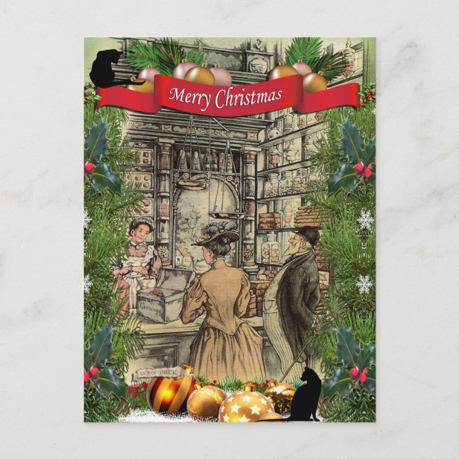 Anton Pieck 'The Bakery' Holiday Postcard (Front)