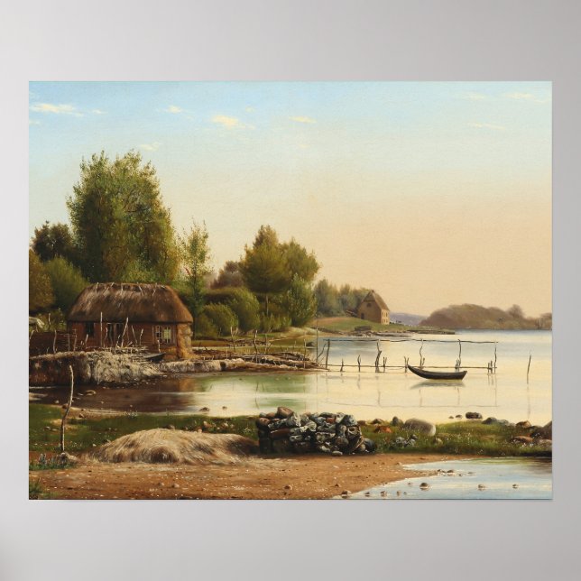 Anton Thorenfeld - Landscape at Svendborg Sund Poster (Front)