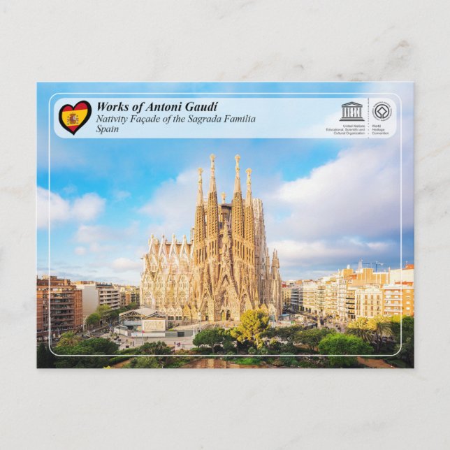 Antoni Gaudí - Sagrada Família - Nativity Facade Postcard (Front)