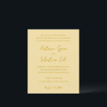 Antonia Butter Yellow Elegant Wedding Invitation<br><div class="desc">Elegant wedding invitations featuring a simple design with script and serif fonts.</div>