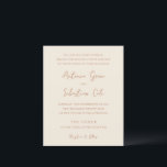 Antonia Earthy Neutrals Elegant Wedding Invitation<br><div class="desc">Elegant wedding invitations featuring a simple design with script and serif fonts.</div>