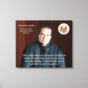 Antonin Scalia Quote - A Different World Canvas Print