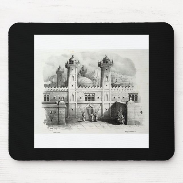 Antonio Basoli's Alphabeto Pittorico: Letter H Mouse Pad (Front)
