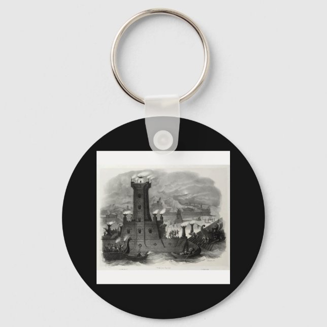 Antonio Basoli's Alphabeto Pittorico: Letter L Key Ring (Front)