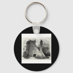 Antonio Basoli's Alphabeto Pittorico: Letter N Key Ring