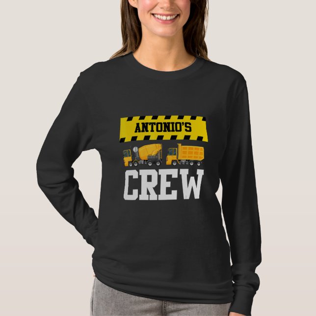 Antonio Construction Crew Custom Dumptruck Dump Tr T-Shirt (Front)