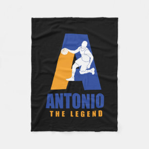 Antonio Custom Player Basketball Your Name The Leg Fleece Blanket