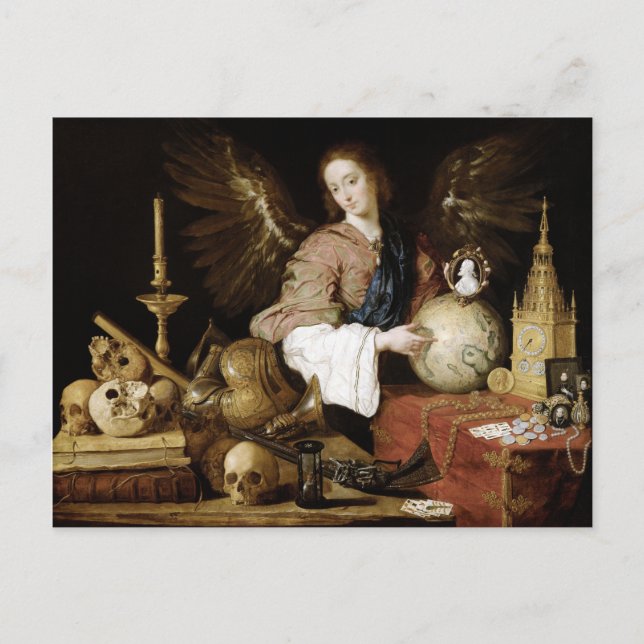 Antonio de Pereda Allegory of Vanity Postcard (Front)