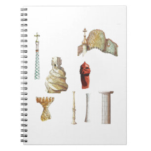 Antonio Gaudi. Barcelona. Spain. Architectural Spiral Notebook