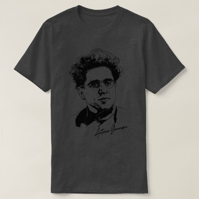 Antonio Gramsci Retro Design T-Shirt (Design Front)
