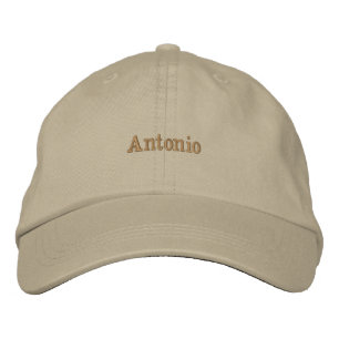 "Antonio" His Name In Embroidery, Embroidered Hat