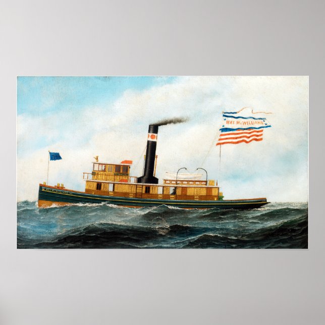 Antonio Jacobsen The Ocean-Going Tug Poster (Front)