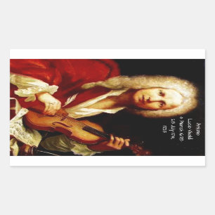 Antonio Lucio Vivaldi 1723 Rectangular Sticker